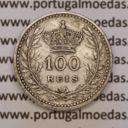 100 réis 1910 prata D. Manuel II, tostão prata 1910, (MBC), World Coins Portugal KM 548