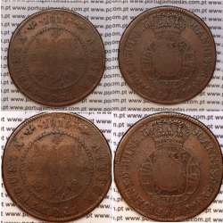 coin of 2 Macutas 1815 copper D. João Príncipe Regente, Angola, Recoined on 1 Macuta of D. José I, (VF), World Coins Angola KM47