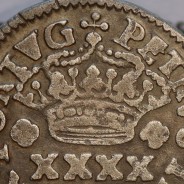 Silver Half Tostão D. Pedro II, Porto, Smooth Maple, Type 22 crown crown, inner with three lines, World Coins Portugal KM137