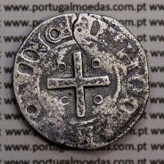 silver coin, Half Tostão of D. Sebastião I (1557 -1578), Legend:  •SEBASTIANVS•I•REX•POR / •IN•HOC•SIGNO•VINCES