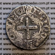 silver coin, Half Tostão of D. Sebastião I (1557 -1578), Legend:  •SEBASTIANVS•I•REX•POR / •IN•HOC•SIGNO•VINCES
