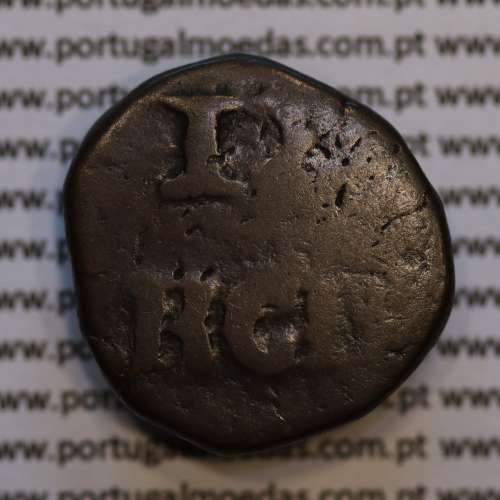 coin Portuguese India, 12 Reis copper D. João VI (1816-1826), Armillary Sphere big, (F), World Coins India Portuguese KM 231