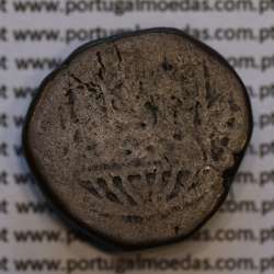 coin Portuguese India, 12 Reis copper D. João VI (1816-1826), Armillary Sphere big, (F), World Coins India Portuguese KM 231