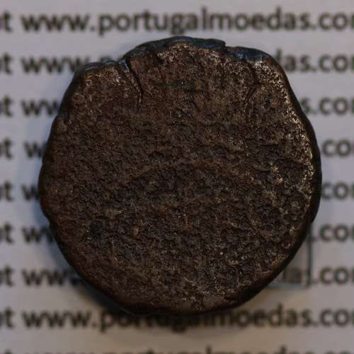 coin Portuguese India, 6 Reis copper D. João VI (1816-1826), Armillary Sphere big, (F), World Coins India Portuguese KM 226