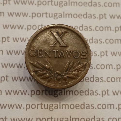 MOEDA DE DEZ CENTAVOS (X CENTAVOS) BRONZE 1954 MBC+