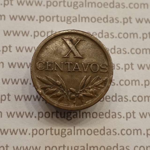 MOEDA DE DEZ CENTAVOS (X CENTAVOS) BRONZE 1954 MBC+