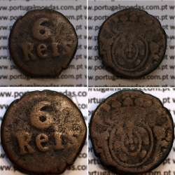 coin Portuguese India, 6 Réis copper of Prince Regent D. João (1799-1816), (VF), World Coins India Portuguese KM 211