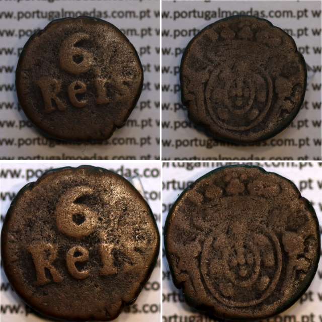 Índia, 6 Reis cobre D. João Príncipe Regente (1799-1816), India Portuguesa, (MBC), World Coins India Portuguese KM 211