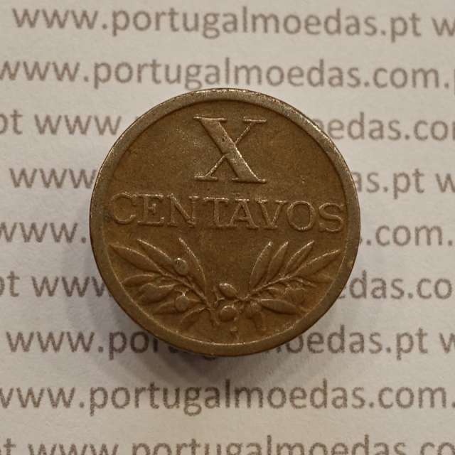 MOEDA DE DEZ CENTAVOS (X CENTAVOS) BRONZE 1954 MBC+
