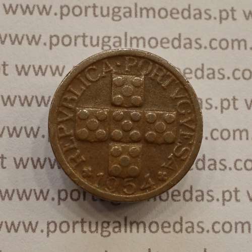 MOEDA DE DEZ CENTAVOS (X CENTAVOS) BRONZE 1954 MBC+