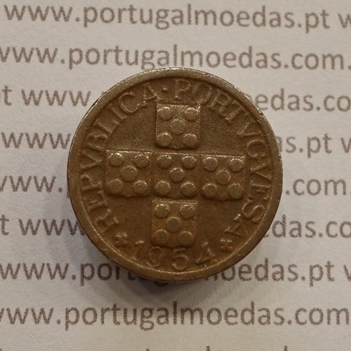 MOEDA DE DEZ CENTAVOS (X CENTAVOS) BRONZE 1954 MBC+