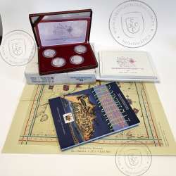 VII Série dos descobrimentos em Prata PROOF, 4x moedas 200$00 1996 Prata 925%, "Navegando no Mar da China", World Coins KM PS29 VII Série dos descobrimentos em Prata PROOF, 4x moedas 200$00 1996 Prata 925%, "Navegando no Mar da China", World Coins KM PS29