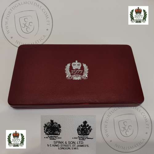 Rare Set 8 Proof Silver Coins 1977, 1st Queen Elizabeth II Jubilee, 8 different British Isles, Spink & Son Certified Case, Ltd,