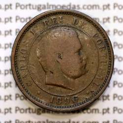 5 réis 1890 bronze D. Carlos I, (BC), World Coins Portugal KM 530