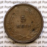 5 réis 1890 bronze D. Carlos I, (BC), World Coins Portugal KM 530