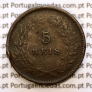 5 réis 1890 bronze D. Carlos I, (BC), World Coins Portugal KM 530