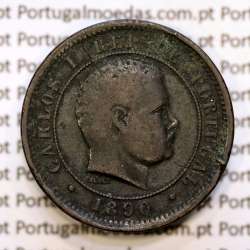 5 réis 1890 bronze D. Carlos I, (BC), World Coins Portugal KM 530