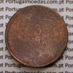 5 réis 1890 bronze D. Carlos I, (REG), World Coins Portugal KM 530