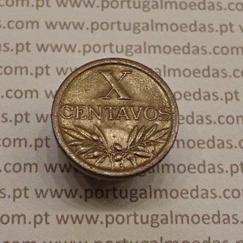 MOEDA DE DEZ CENTAVOS (X CENTAVOS) BRONZE 1955 MBC+/BELA