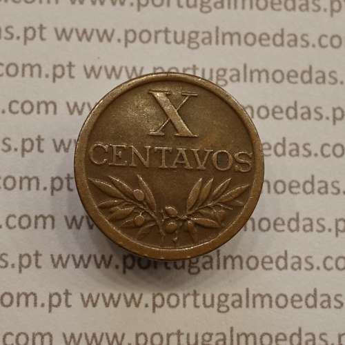 MOEDA DE DEZ CENTAVOS (X CENTAVOS) BRONZE 1955 MBC+