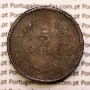 5 réis 1891 bronze D. Carlos I, (BC-), World Coins Portugal KM 530