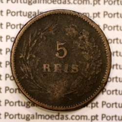 5 réis 1891 bronze D. Carlos I, (BC-), World Coins Portugal KM 530