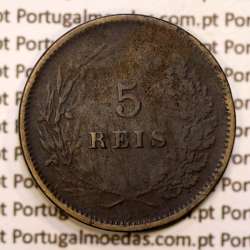 5 réis 1891 bronze D. Carlos I, (BC-), World Coins Portugal KM 530