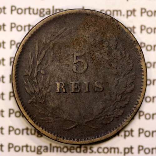 5 réis 1891 bronze D. Carlos I, (BC-), World Coins Portugal KM 530