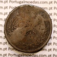 5 réis 1891 bronze D. Carlos I, (REG), World Coins Portugal KM 530