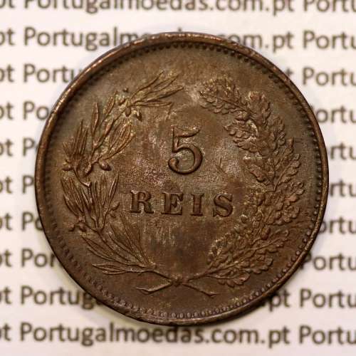 5 réis 1892 bronze D. Carlos I, (Bela), World Coins Portugal KM 530