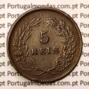5 réis 1892 bronze D. Carlos I, (BC+), World Coins Portugal KM 530