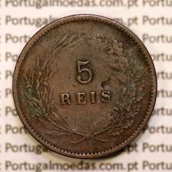 5 réis 1892 bronze D. Carlos I, (BC+), World Coins Portugal KM 530
