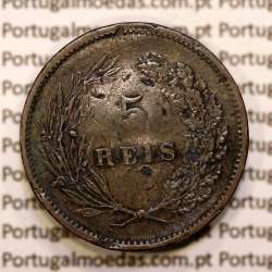 5 réis 1892 bronze D. Carlos I, (BC), World Coins Portugal KM 530