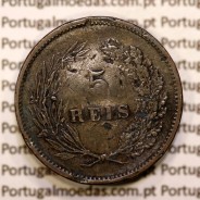 5 réis 1892 bronze D. Carlos I, (BC), World Coins Portugal KM 530
