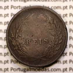 Portugal, 5 réis 1892 bronze coin of King Carlos I, (F), World Coins Portugal KM 530