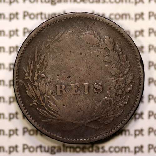 Portugal, 5 réis 1892 bronze coin of King Carlos I, (F), World Coins Portugal KM 530