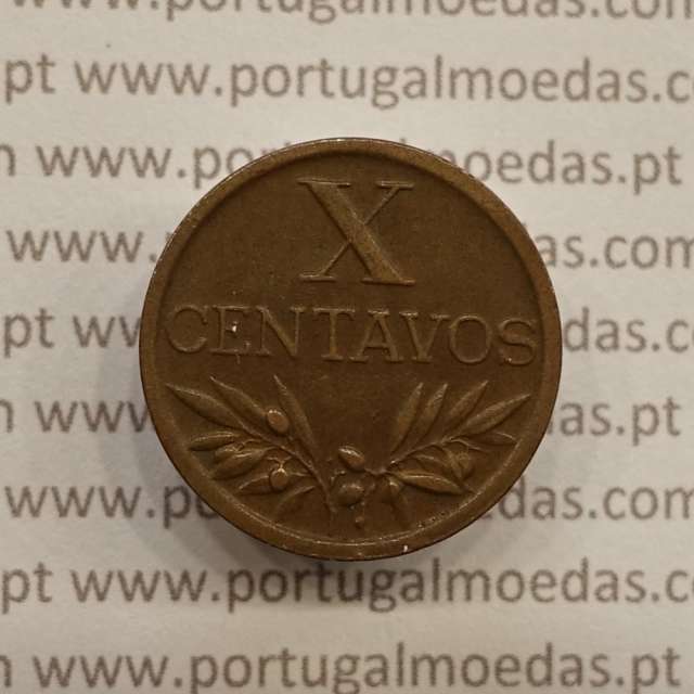 MOEDA DE DEZ CENTAVOS (X CENTAVOS) BRONZE 1956 MBC+
