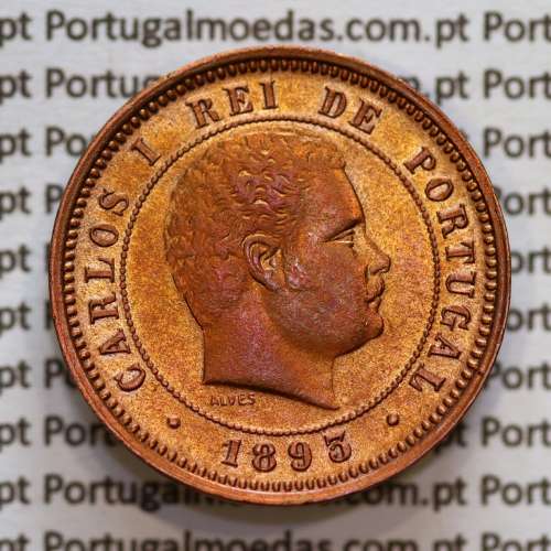 5 réis 1893 bronze D. Carlos I, (Bela/ Soberba), World Coins Portugal KM 530