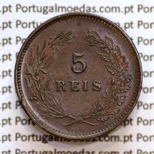 5 réis 1893 bronze D. Carlos I, (Bela), World Coins Portugal KM 530