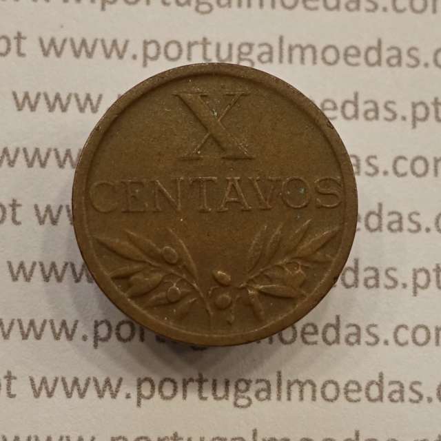 MOEDA DE DEZ CENTAVOS (X CENTAVOS) BRONZE 1956 MBC
