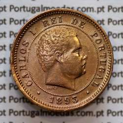 5 réis 1893 bronze D. Carlos I, (Bela-), World Coins Portugal KM 530