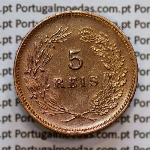 5 réis 1893 bronze D. Carlos I, (Bela-), World Coins Portugal KM 530