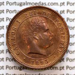 5 réis 1893 bronze D. Carlos I, (Bela), World Coins Portugal KM 530