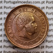 5 réis 1893 bronze D. Carlos I, (Bela-), World Coins Portugal KM 530
