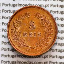 5 réis 1893 bronze D. Carlos I, (MBC+/Bela-), World Coins Portugal KM 530