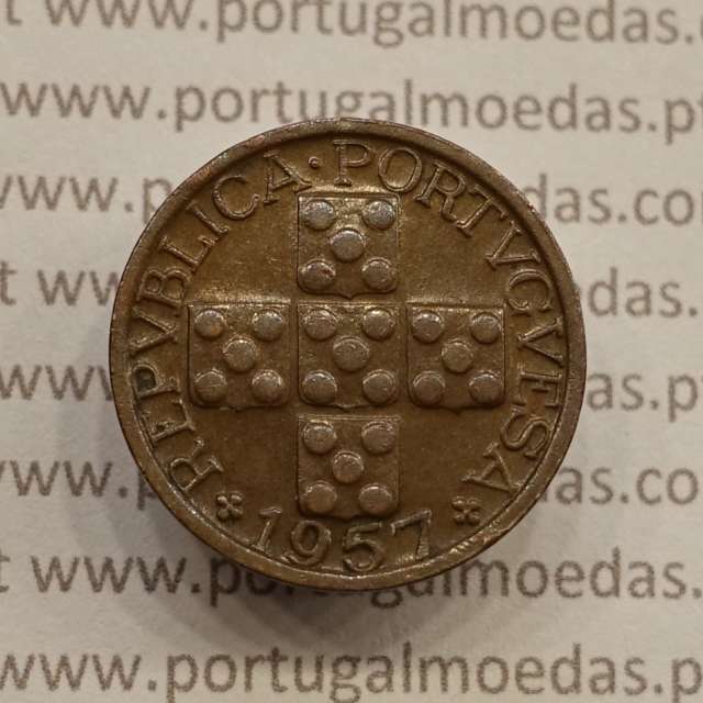 MOEDA DE DEZ CENTAVOS (X CENTAVOS) BRONZE 1957 MBC+/BELA-