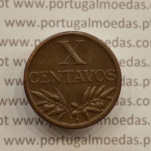 MOEDA DE DEZ CENTAVOS (X CENTAVOS) BRONZE 1957 MBC+/BELA-