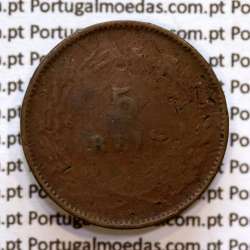 5 réis 1893 bronze D. Carlos I, (BC), World Coins Portugal KM 530