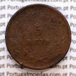 5 réis 1893 bronze D. Carlos I, (BC), World Coins Portugal KM 530