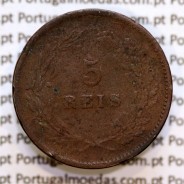 5 réis 1893 bronze D. Carlos I, (BC), World Coins Portugal KM 530